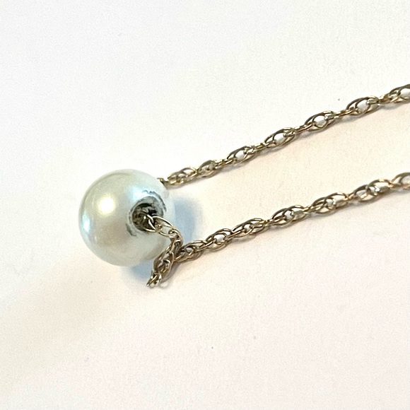 14K FC Gold Pearl Necklace - Picture 4 of 4